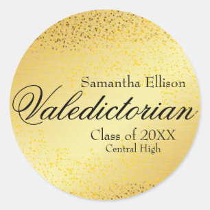 Valedictorian Dourado etiqueta Dourado