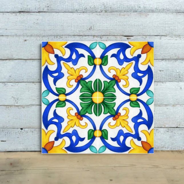 Valencia Garden Spanish  Blue Green Mediterranean  (Criador carregado)