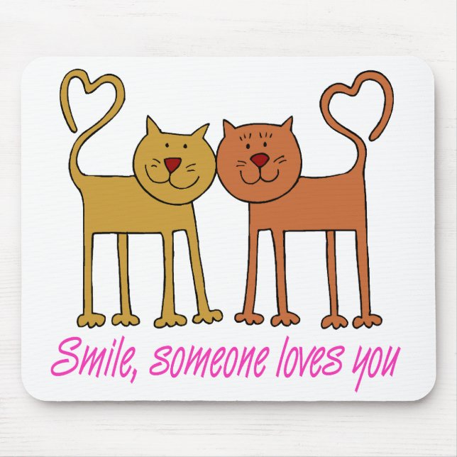 Valentine Cats In Love Mouse Pad (Frente)