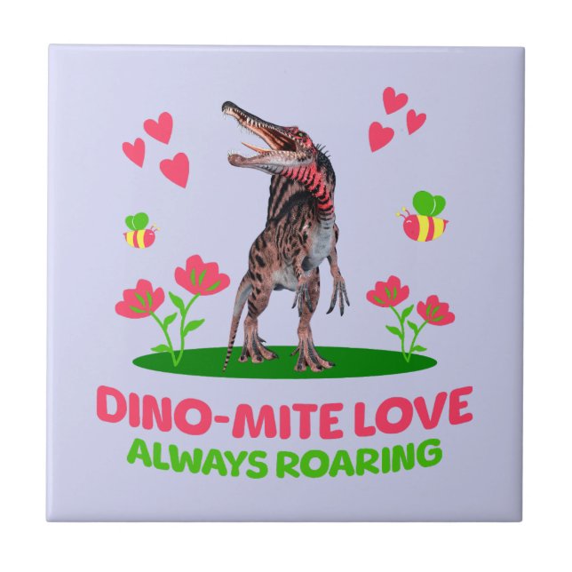 Valentine de Dinossauro Fofo para Crianças (Frente)