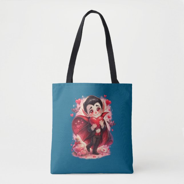Valentine Funny Dracula tote bag - two-sided (Frente)