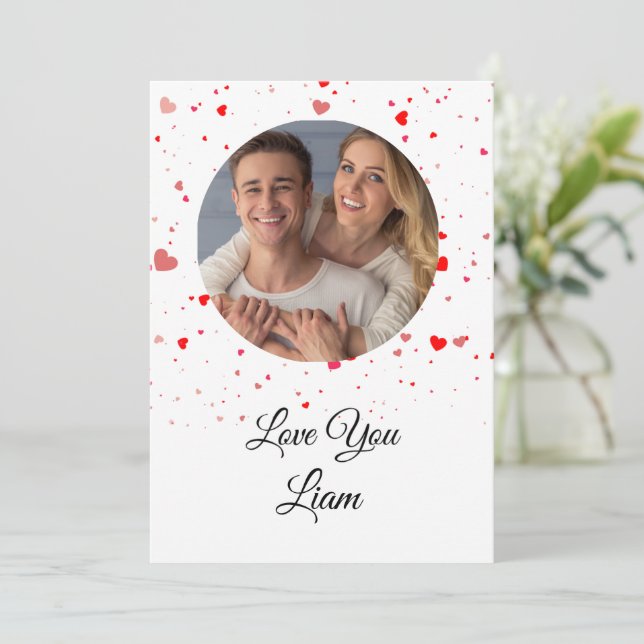 Valentine Love Card | Romantic for Him & Her (Em pé/Frente)