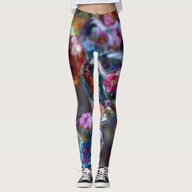 Valentine’s Day Leggings – Romantic Heart Pattern  (Frente)