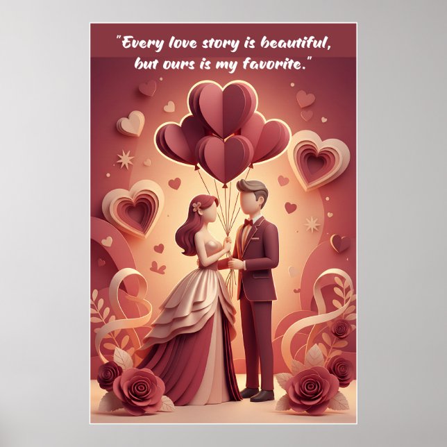 Valentine’s Day Love Quote Poster (Frente)