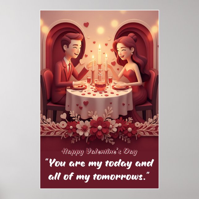 Valentine’s Day Love Quote Poster (Frente)