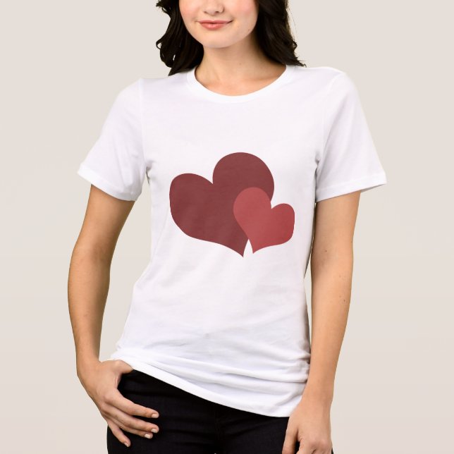  Valentine’s Day t-shirt Heart Design for Women (Frente)