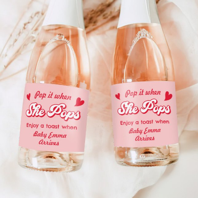 Valentines Baby Shower Pop It When She Pops (Criador carregado)
