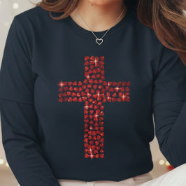 Valentine's Day Christian Cross Hearts Faith