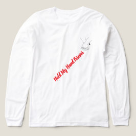 Valentine's Day Line Art Holding Hands T-Shirt | M