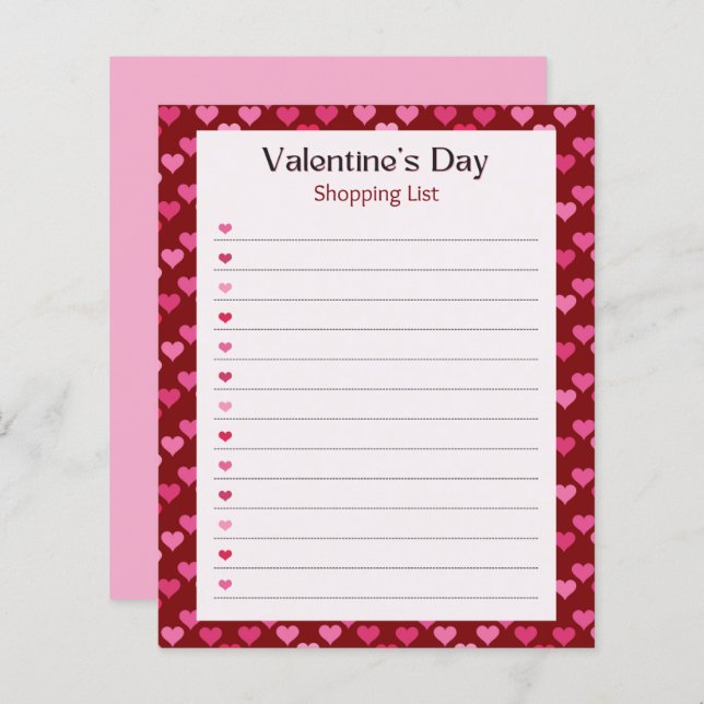 Valentine's Day Notepad (Frente/Verso)