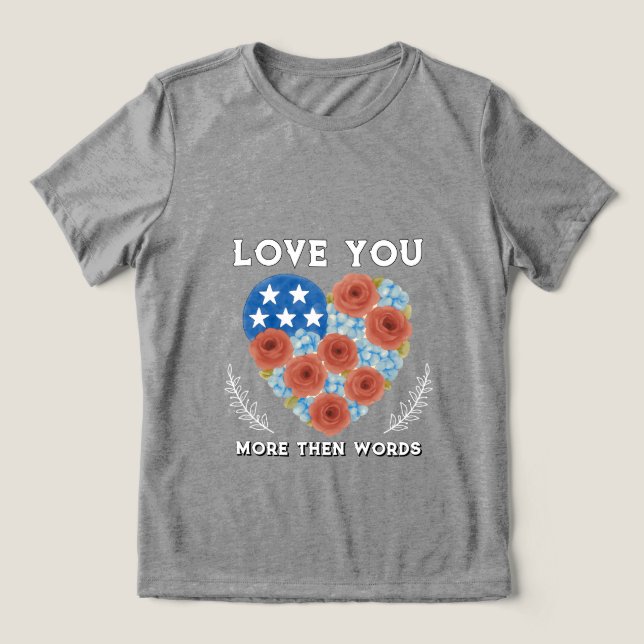 Valentine's day Tri-Blend shirt (Design frontal)