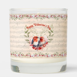 Valentine's Timeless Love Birds and Music Notes 