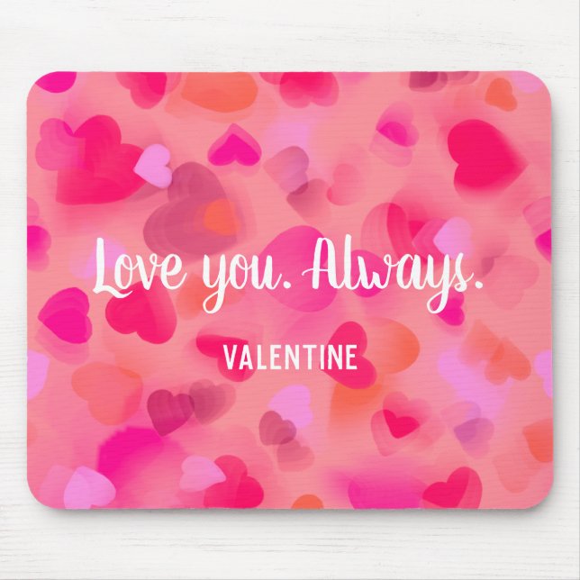 Valentinesday Gift: Mousepad com corações (Frente)