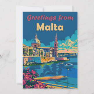 Valletta No Cartão De Férias Plano De Malta