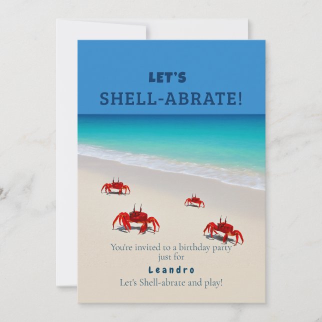 Vamos a Shell-abrate! - Convite personalizado para (Frente)