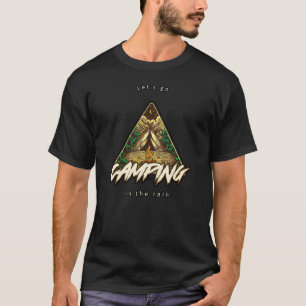 Vamos acampando na chuva, camiseta ultra macia
