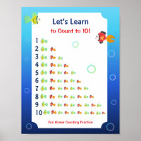 Vamos Aprender a Contar até 10 Poster para Criança
