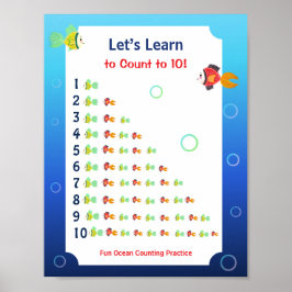Vamos Aprender a Contar até 10 Poster para Criança