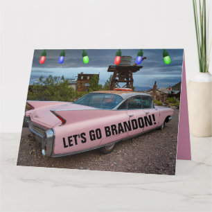 VAMOS BRANDON! CADDY ROSA CARTÕES DE NATAL GRANDES