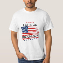 Vamos Brandon! Camisa Branca de Mens Políticos