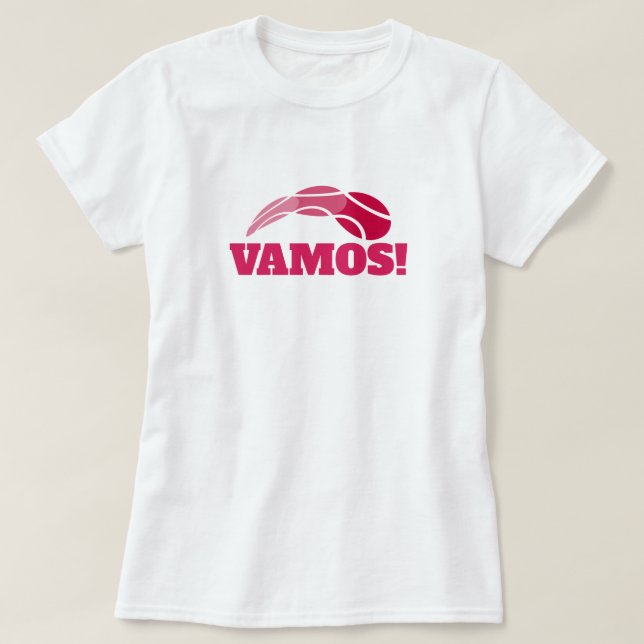 Vamos! Camisa bonito do tênis t para mulheres e (Frente do Design)