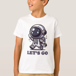 Vamos – Camiseta de Aventura do Astronauta Fofo
