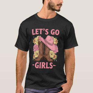 Vamos Camisetas de Meninas Retro Rodeio Amor Ocide