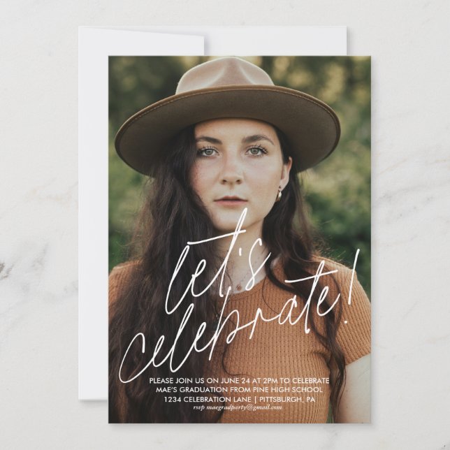 Vamos Celebra Convite Simples De Festa de formatur (Frente)