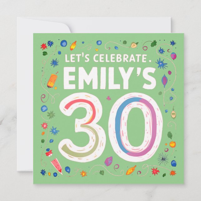 Vamos Celebra os 30 Grandes da Emily! (Verso)