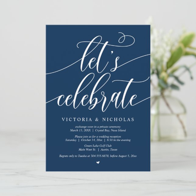 Vamos Celebrar Convite de Casamento Fuga para a Fe (Em pé/Frente)