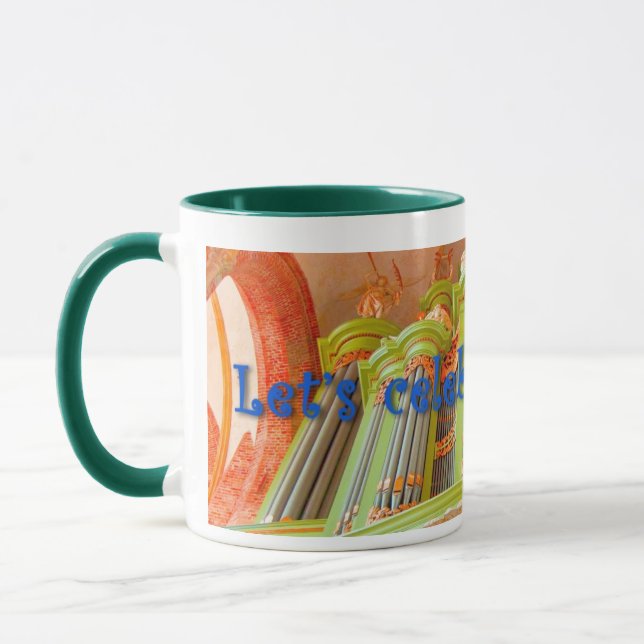 Vamos celebrar órgãos - caneca verde (Esquerda)