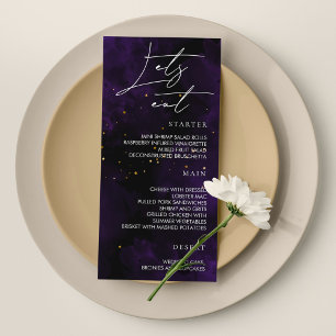 Vamos comer Menu Púrpura Escuro, Mágica Dourada