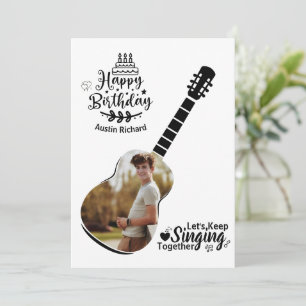 Vamos continuar cantando Feliz Aniversário Cartão 