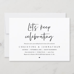 Vamos continuar celebrando, convite para brunch pó