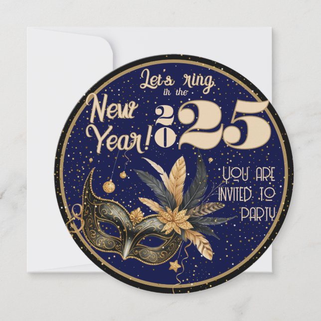 Vamos da festa de Ano Novo Glamorous Blue Black (Frente)