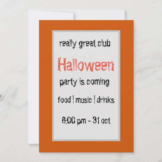 Vamos de dança no convite do Dia das Bruxas (Frente)