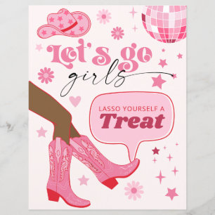 Vamos de Festa de aniversário de vaqueira rosa - T