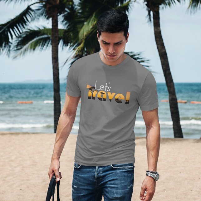 Vamos de Typo | Véspera | Camisa de férias T (Lets Travel Holiday T shirt)