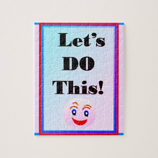 Vamos DO This Pink Blue Quebra-cabeça (Vertical)