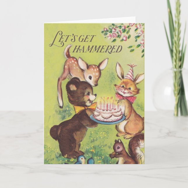 Vamos é martelado - cartão de aniversário divertid (Frente)