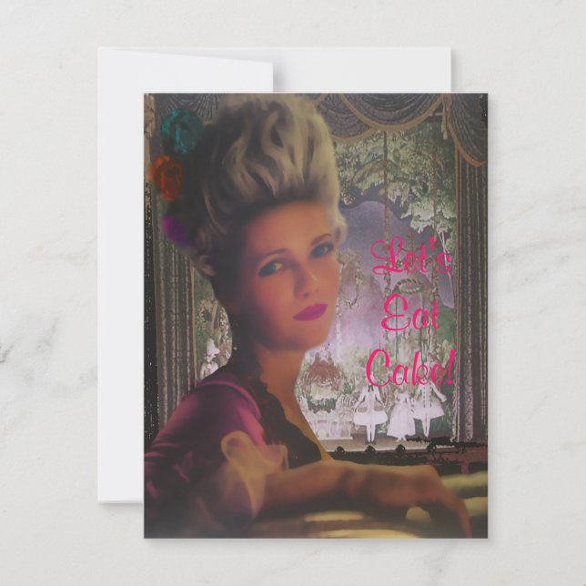 Vamos Eat Cake Marie Antoinette ~ Convites (Frente)