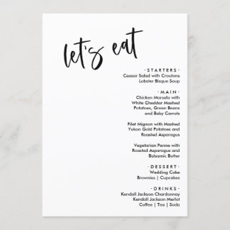 Vamos Eat Wedding Menus