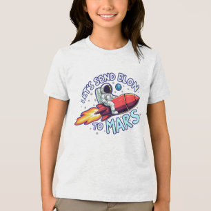 Vamos Enviar Elon a Camiseta T-Shirt para Crianças
