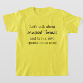 Vamos Falar Sobre Camiseta de Teatro Musical