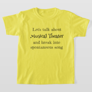 Vamos Falar Sobre Camiseta de Teatro Musical
