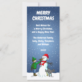 Vamos fazer um cartão de Natal de boneco de neve