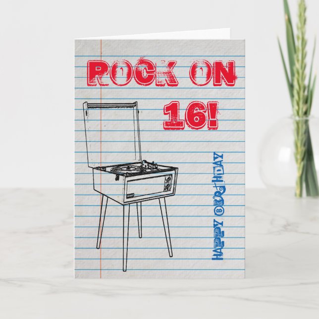 Vamos! Feliz 16º Cartão de Aniversário (Frente)