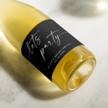 Vamos festejar. Bachelorette preto moderno