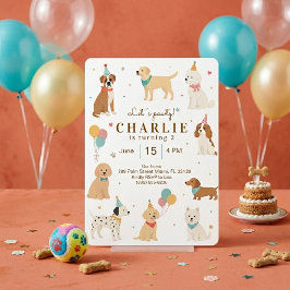 Vamos Festejar Convite de Aniversário de Cachorro