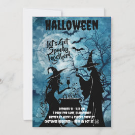 Vamos Ficar Assustadores – Convite Azul de Hallowe